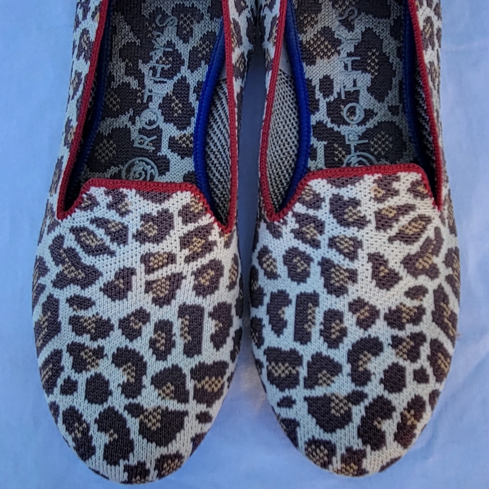 Rothy's Leopard Print Loafers Size 8